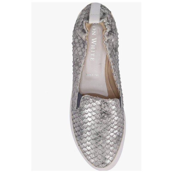 Ron White Nell Slip-On Sneaker in Pewter Leather - Picture 3 of 15